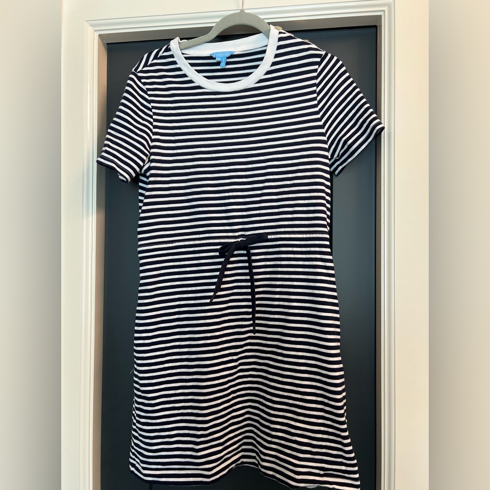 Striped casual knit dress